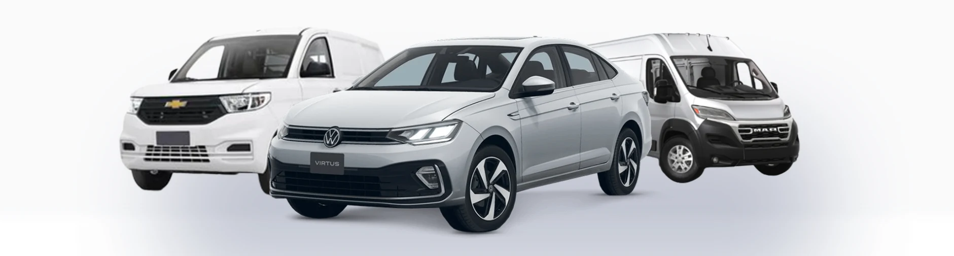 Sedán y vans disponibles para renta empresarial